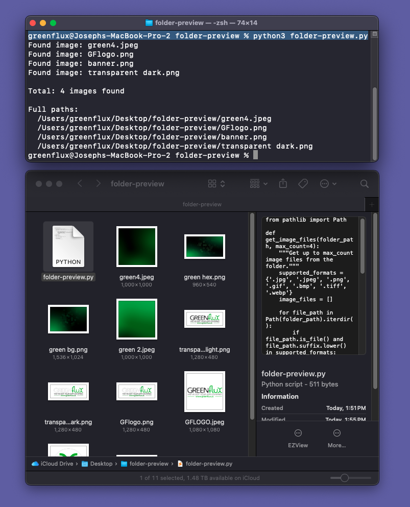 Scanning a folder to get a list of images